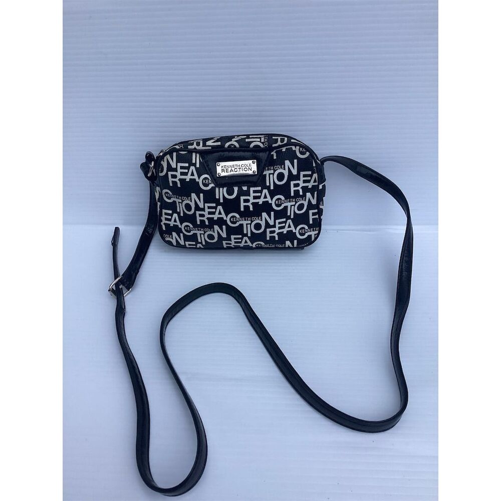 Kenneth Cole Reaction Women's‎ Crossbody Bag Black & White Logo Print